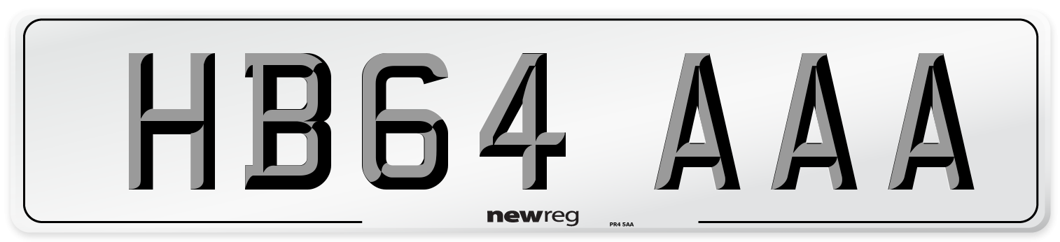 HB64 AAA Number Plate from New Reg